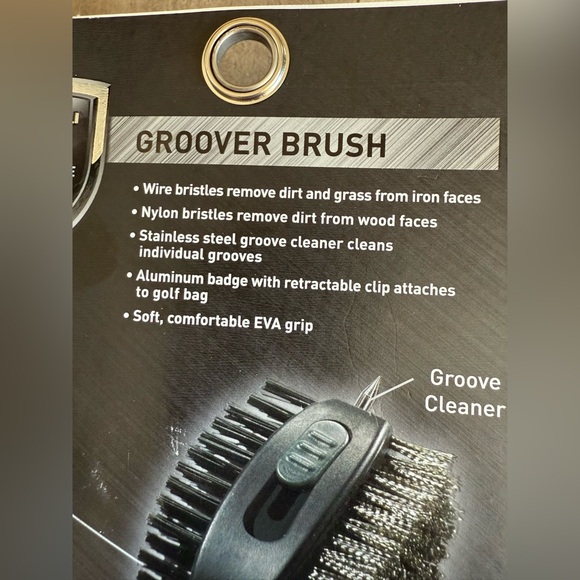NEW Maxfli Groover Brush Golf Performance Series Red Retractable Clip Multi Tool - Picture 5 of 5